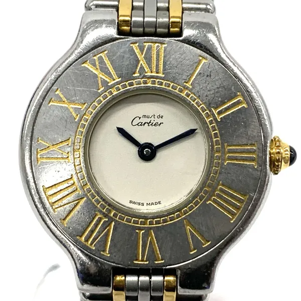 カルティエ マスト21SM W10051F4／SS・GP。金メッキを含む製品で、金無垢ではありません。