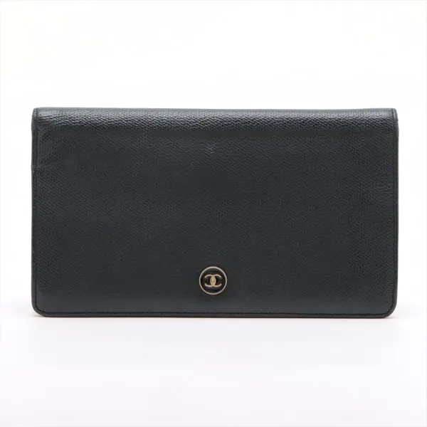 シャネル ココボタン レザー ロングウォレット ブラック ゴールド金具 買取｜エニティ銀座