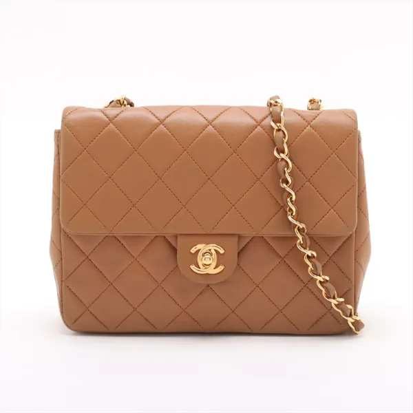 シャネル ミニマトラッセ ラムスキン シングルフラップ シングルチェーンバッグ ブラウン ゴールド金具 台 買取｜エニティ銀座