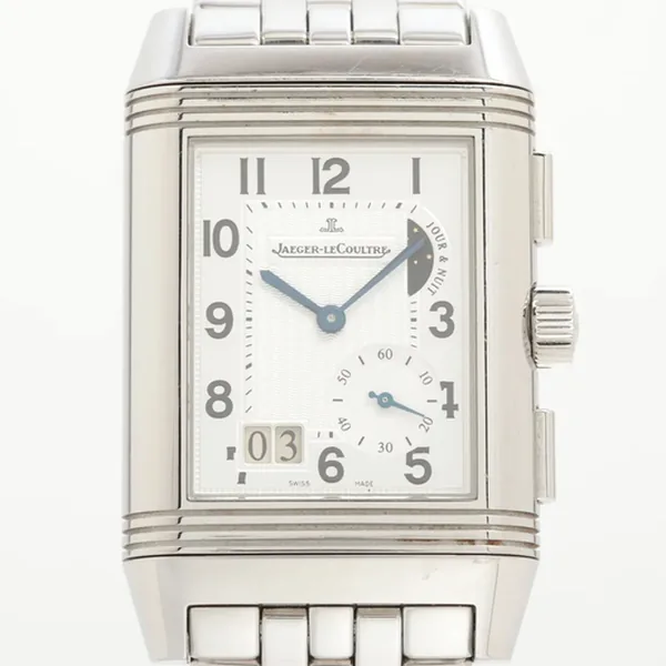 ジャガールクルト レベルソ グランドGMT Q3028420 SS 手巻き シルバー文字盤