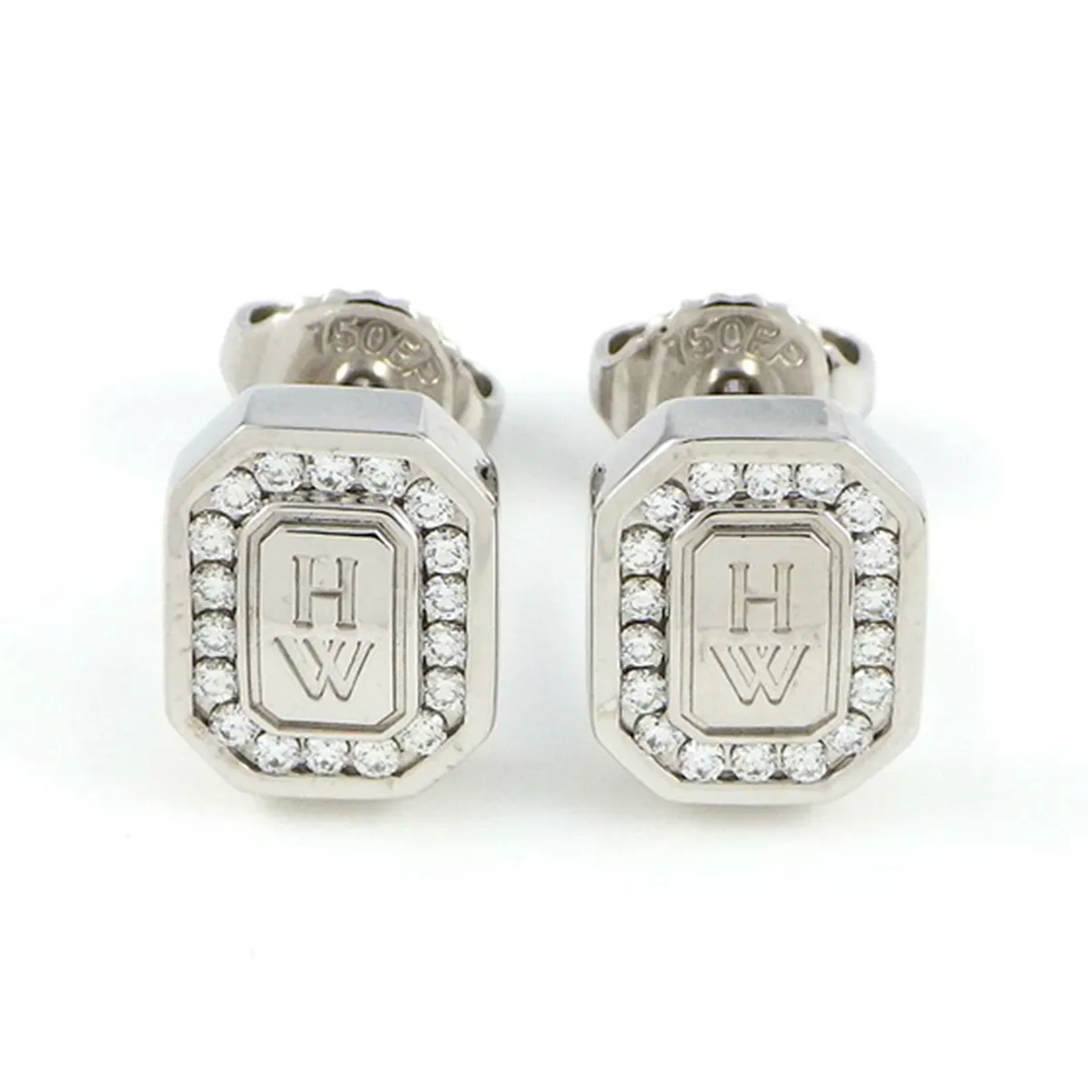 買取実績：ハリーウィンストン HWロゴ ピアス