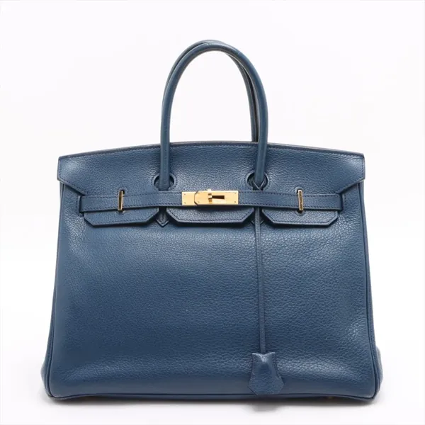 エルメス バーキン35 ルトゥルネ ブッフル ブルーロイ ゴールド金具 □F:2002年 買取｜エニティ銀座