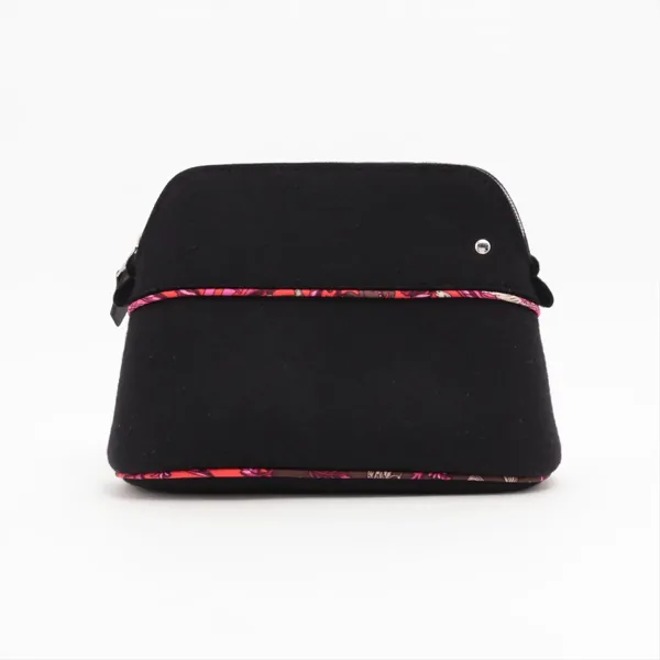 エルメス ボリードポーチ フェルト×シルク ポーチ ブラック×ピンク シルバー金具 買取｜エニティ銀座