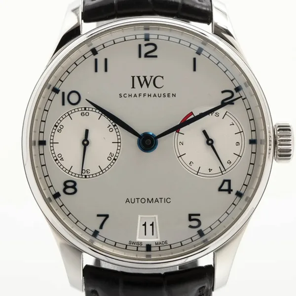 IWC ポルトギーゼ IW500705 SS SS×革 AT シルバー文字盤