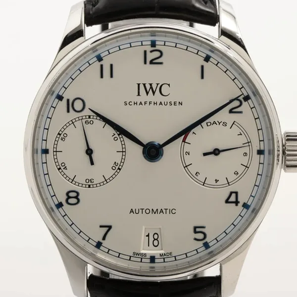 IWC ポルトギーゼ オートマティック IW500705 SS SS×革 AT シルバー文字盤