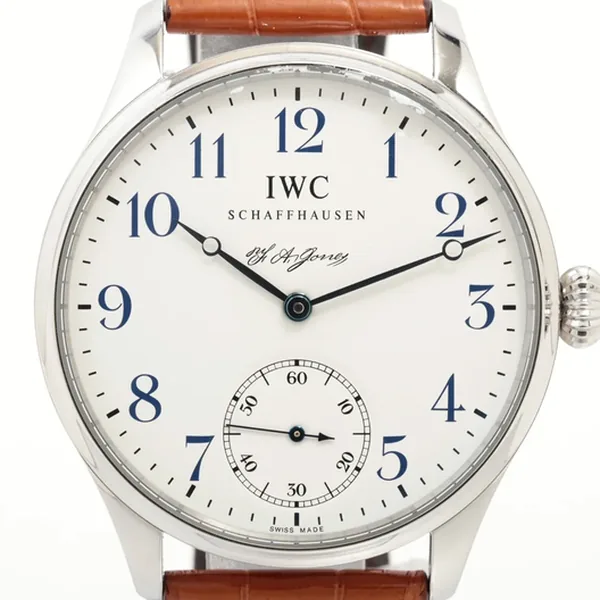 IWC ポルトギーゼ IW544203 SS SS×革 手巻き ホワイト文字盤