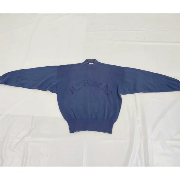 買取実績：エルメス モックネック コットンニット 長袖 ネイビー L トップス｜エニティ銀座