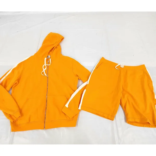 買取実績：エルメス セットアップパーカー ジップアップ ランH サイドライン スウェット コットン トップス メンズ XL オレンジ その他アパレル｜エニティ銀座