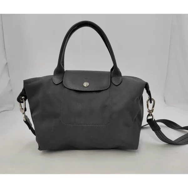 買取実績：ロンシャン プリアージュ グレー ストラップ 2way ショルダーバッグ｜エニティ銀座