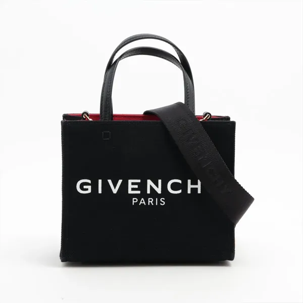 ジバンシィ Gトートミニ キャンバス×レザー 2WAYハンドバッグ ブラック 買取｜エニティ銀座