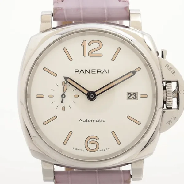 パネライ ルミノール PAM01046 SS SS×革 AT ホワイト文字盤
