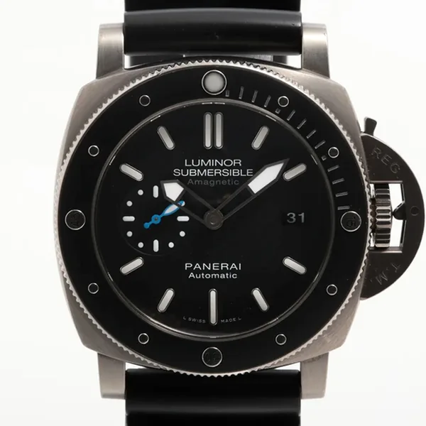 パネライ PAM01389 TI TI×ラバー AT ブラック文字盤 サブマーシブル 1950 3デイズ チタニオ