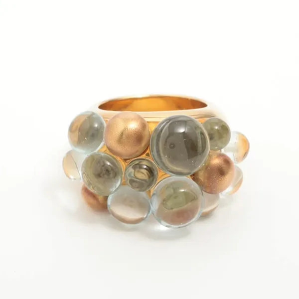 参考買取価格：ポメラート アクアマリン リング 750 ×18Kt｜エニティ銀座