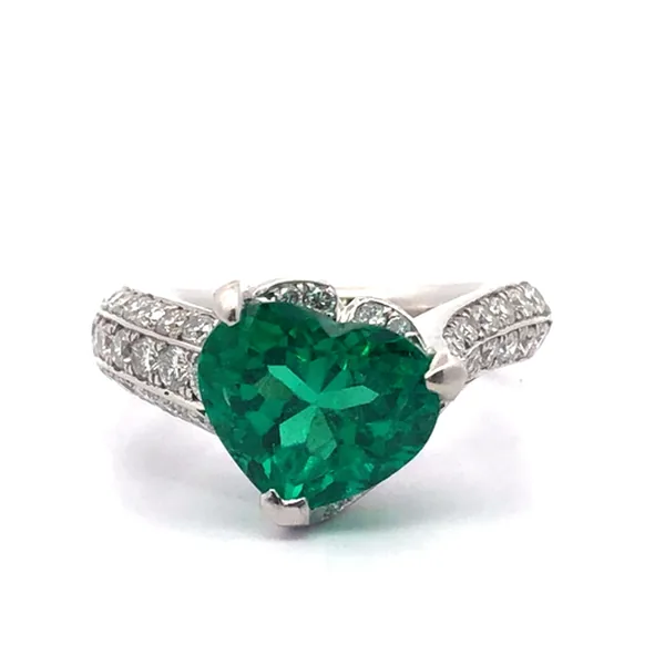 参考買取価格：リング Pt900 約11号 コロンビアエメラルド2.75ct ダイヤ0.67ct GIA｜エニティ銀座