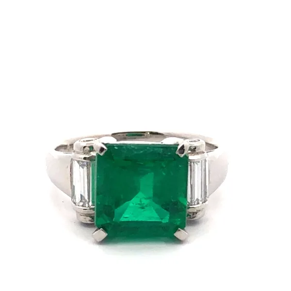 参考買取価格：リング Pt900 約11.5号 コロンビアエメラルド3.035ct ダイヤ0.52ct 鑑別書｜エニティ銀座