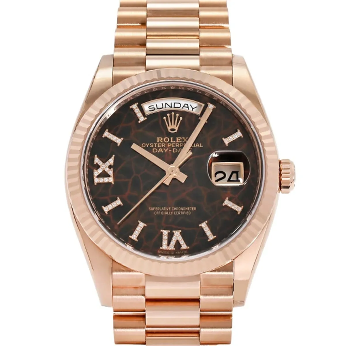 買取実績：ロレックス デイデイト36 Ref.128235 アイゼンキーゼル文字盤 高価買取