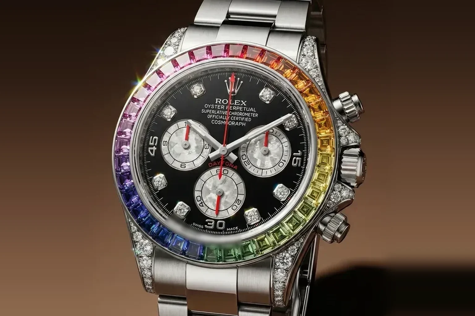 ロレックス デイトナ Ref.116599RBOW レインボーサファイアベゼル WG 買取 - エニティ銀座の高価買取