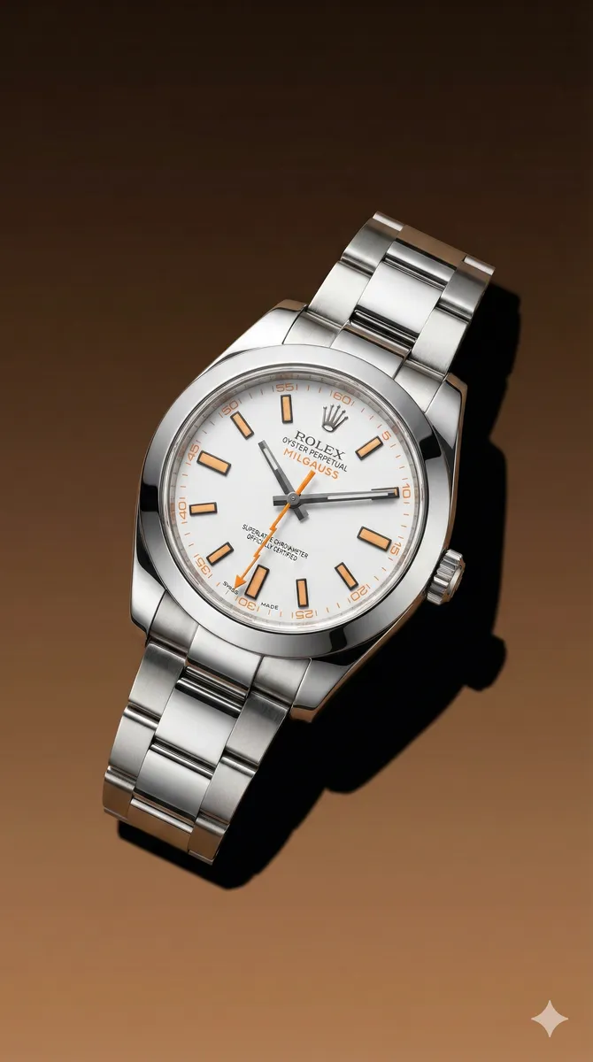 ロレックス ミルガウス 116400 ホワイト トロピカル