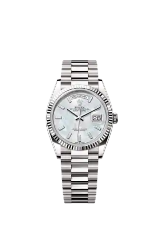 128239／ホワイトマザーオブパール、10個のバゲットカットダイヤモンド／プレジデント