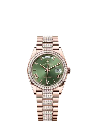 128345RBR／オリーブグリーン／ダイヤモンド入りプレジデント