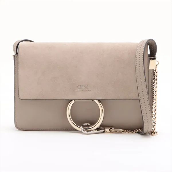 クロエ フェイ スエード×レザー ショルダーバッグ ベージュ 買取｜エニティ銀座