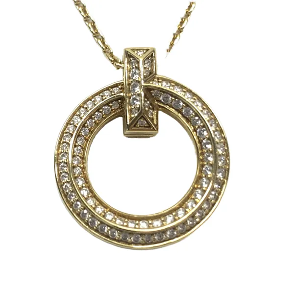ティファニー Tワン サークルネックレス Au750 7.6g ダイヤ 0.24ct 箱 買取｜エニティ銀座
